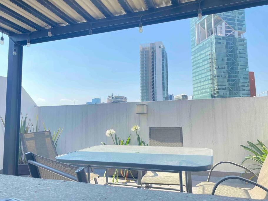 Ferienwohnung Downtown Depto Con Terraza Privada Mexiko-Stadt Exterior foto