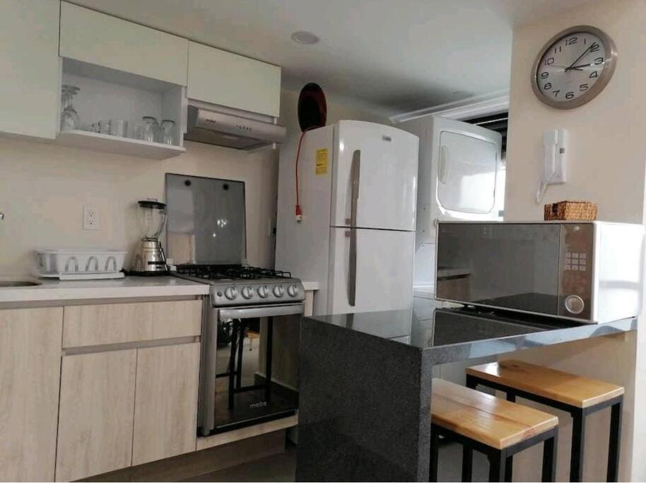 Ferienwohnung Downtown Depto Con Terraza Privada Mexiko-Stadt Exterior foto